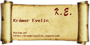 Krámer Evelin névjegykártya